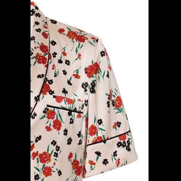 A.L.C. Ruthie Silk Mini Cream Pink Dress Floral Stretch Size 2 - Picture 6 of 15